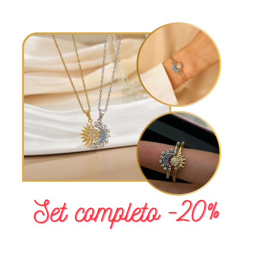 Set completo: collana + bracciale + anello ☀️🌙